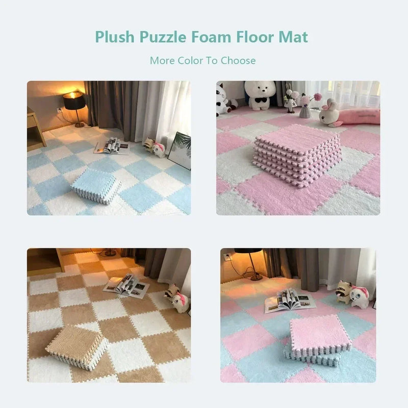 HENCHOM™ 16PCS 30x30cm Plush Puzzle Foam Floor