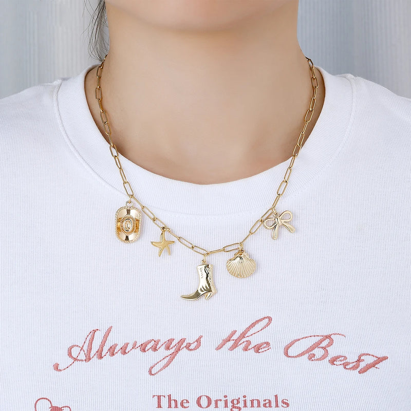 Charm Necklace Gold