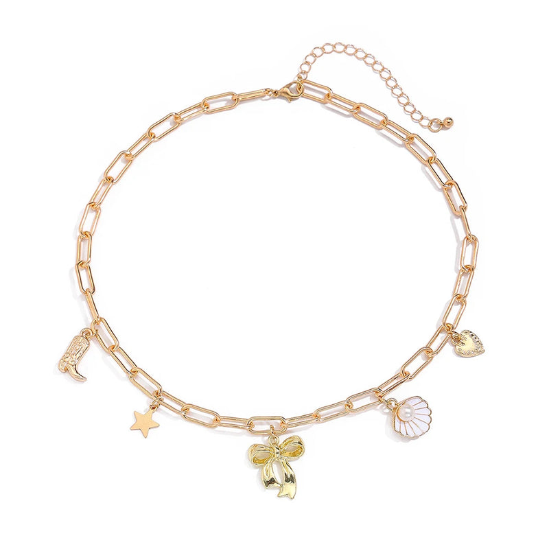 Charm Necklace Gold