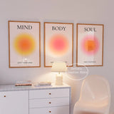 "Mind Body Soul" Aura Energy Poster