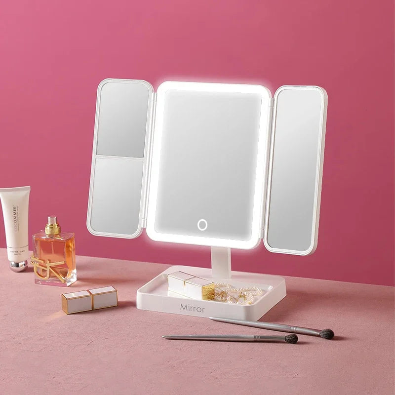 Led makeup table mirror