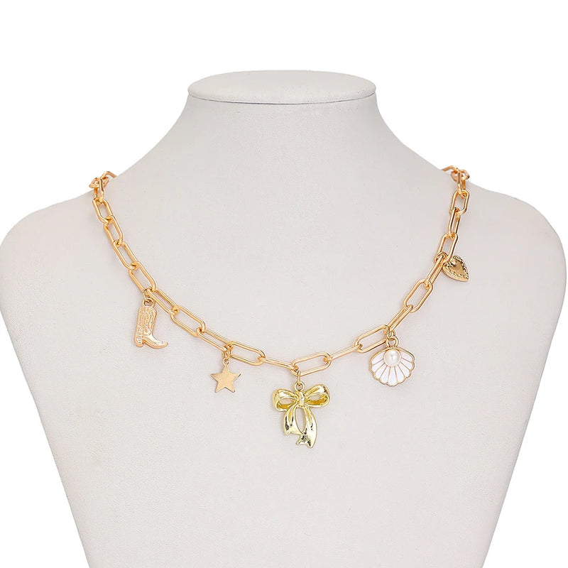 Charm Necklace Gold