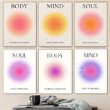 "Mind Body Soul" Aura Energy Poster