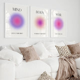 "Mind Body Soul" Aura Energy Poster