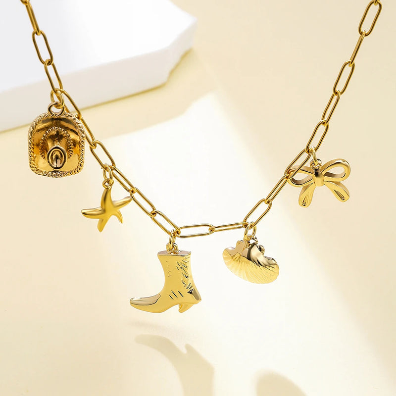 Charm Necklace Gold