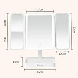 Henchom™ Tri-Fold LED Makeup Mirror