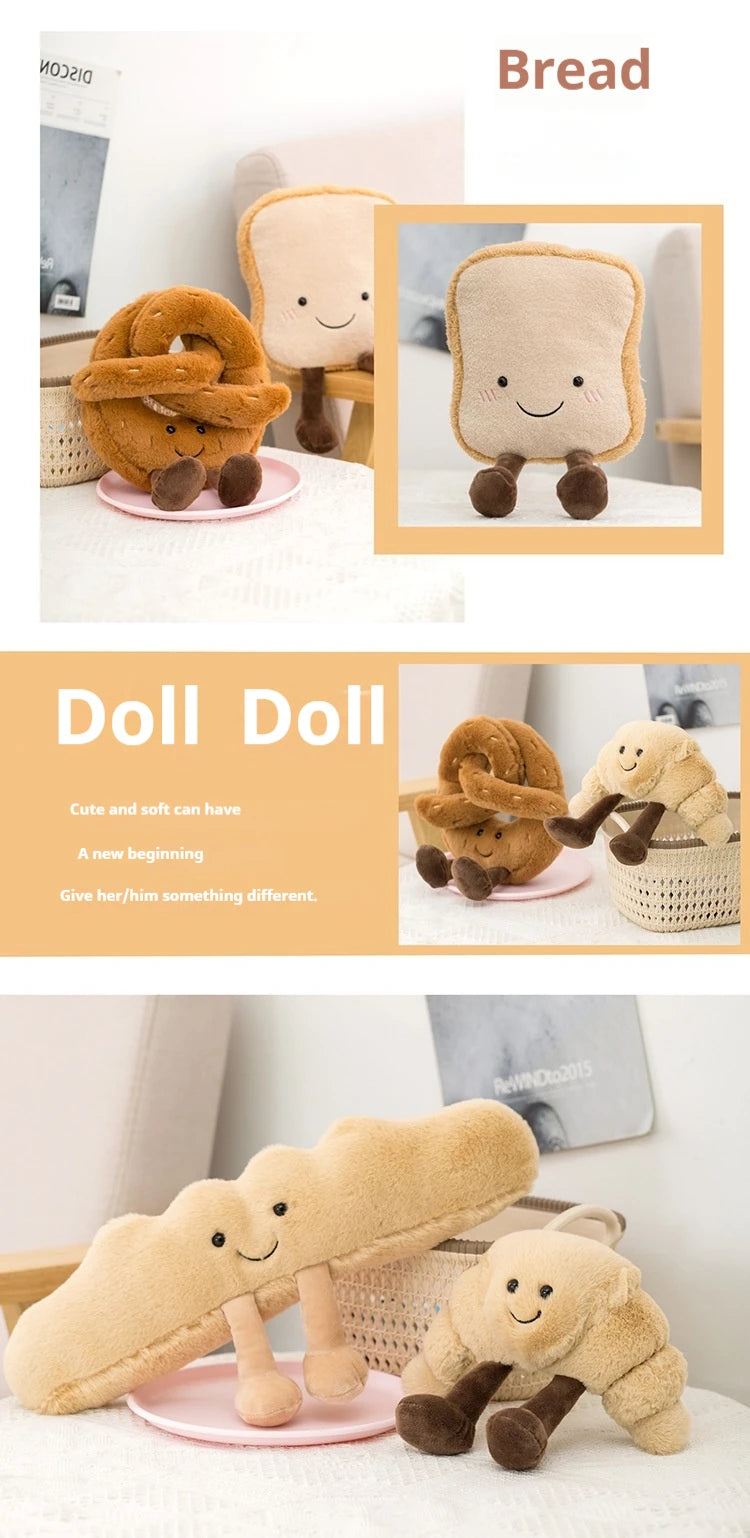 Bread/Pancake/Rolls/Toast/Baguette Plushies